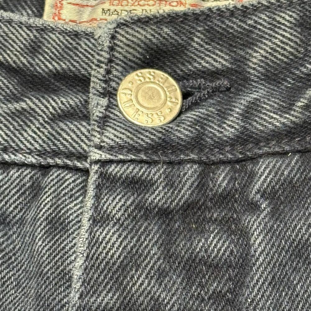 Vtg GUESS Style 1060 Dark Wash High Waisted Tapered Denim Jeans RARE Size-28 - Picture 5 of 12